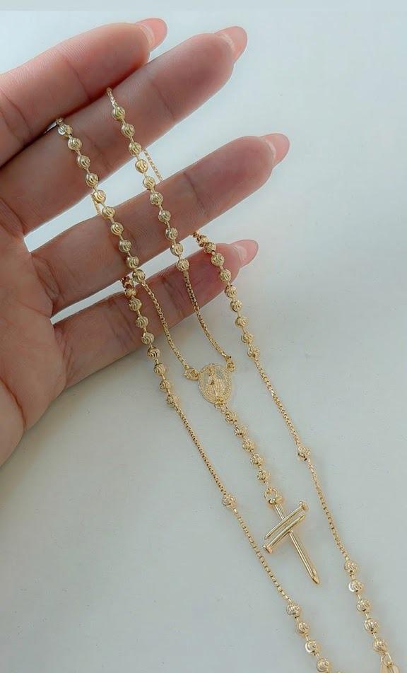 Camándula En Oro Laminado 18K