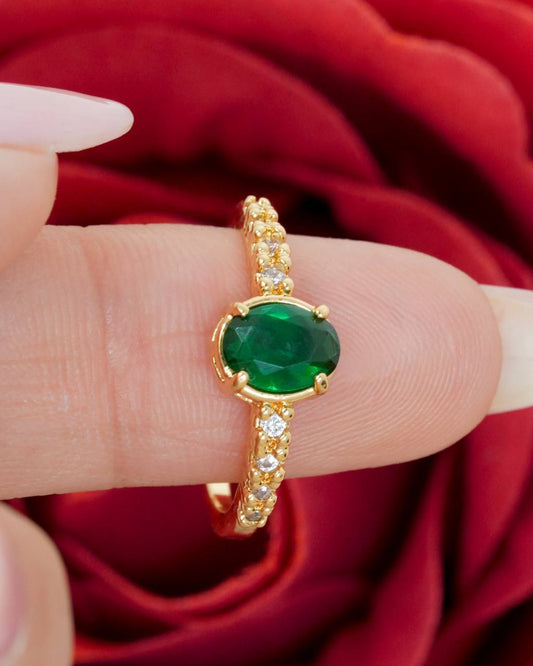 Anillo Circón Verde