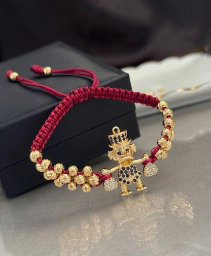 Pulsera Tío Rico Luxury Triple Carril En Oro Laminado 18K