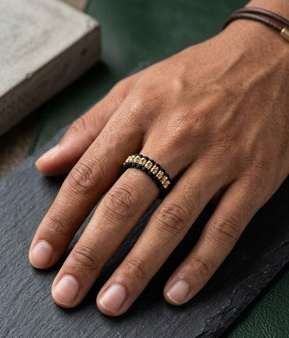 Set Luxury Anillo Y Pulsera En Oro Laminado 18K