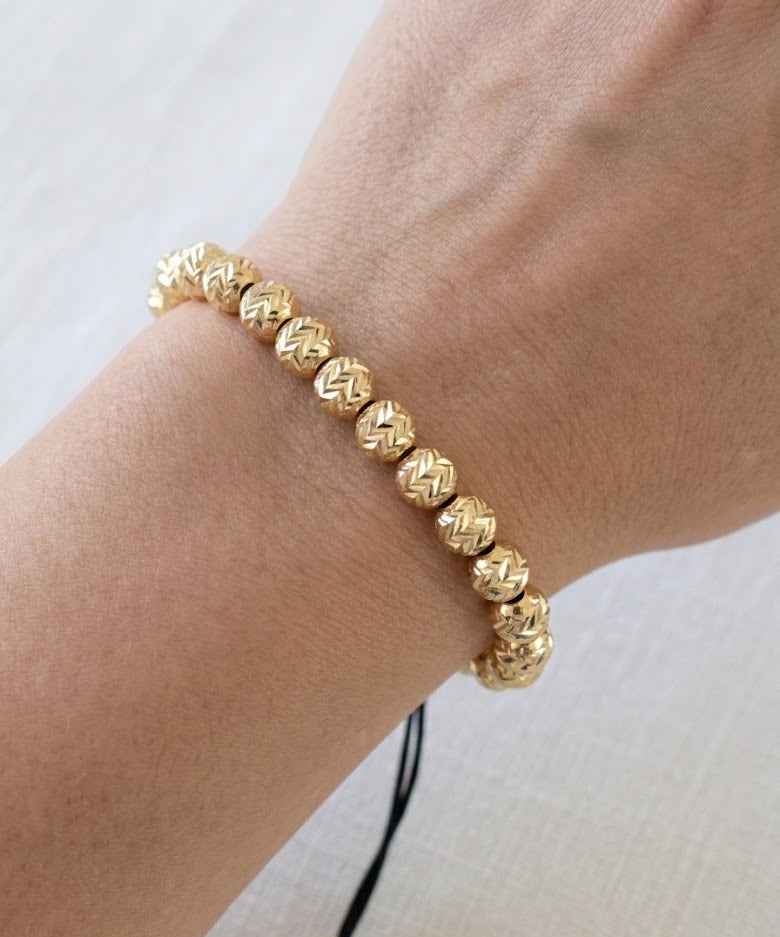 Pulsera Diamantado Zigzag En Oro Laminado 18K