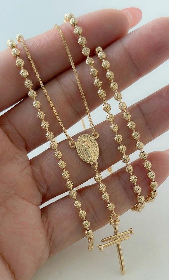 Camándula En Oro Laminado 18K