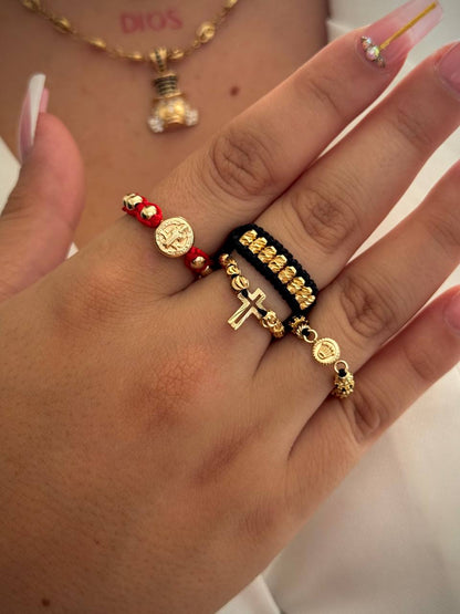 Colección Anillos Tejidos En Oro Laminado 18K