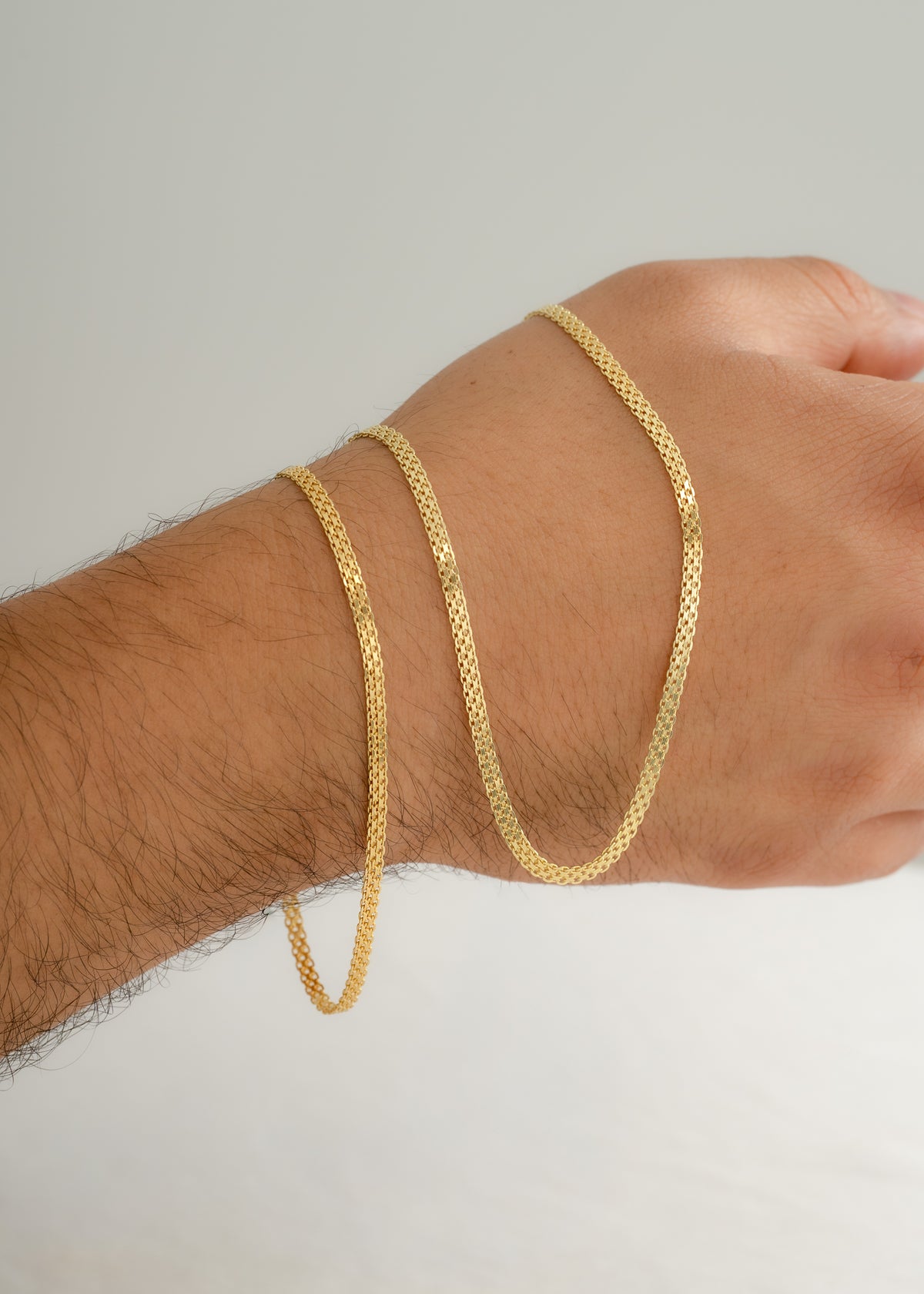Cadena Tejido Chino En Oro Laminado 18k