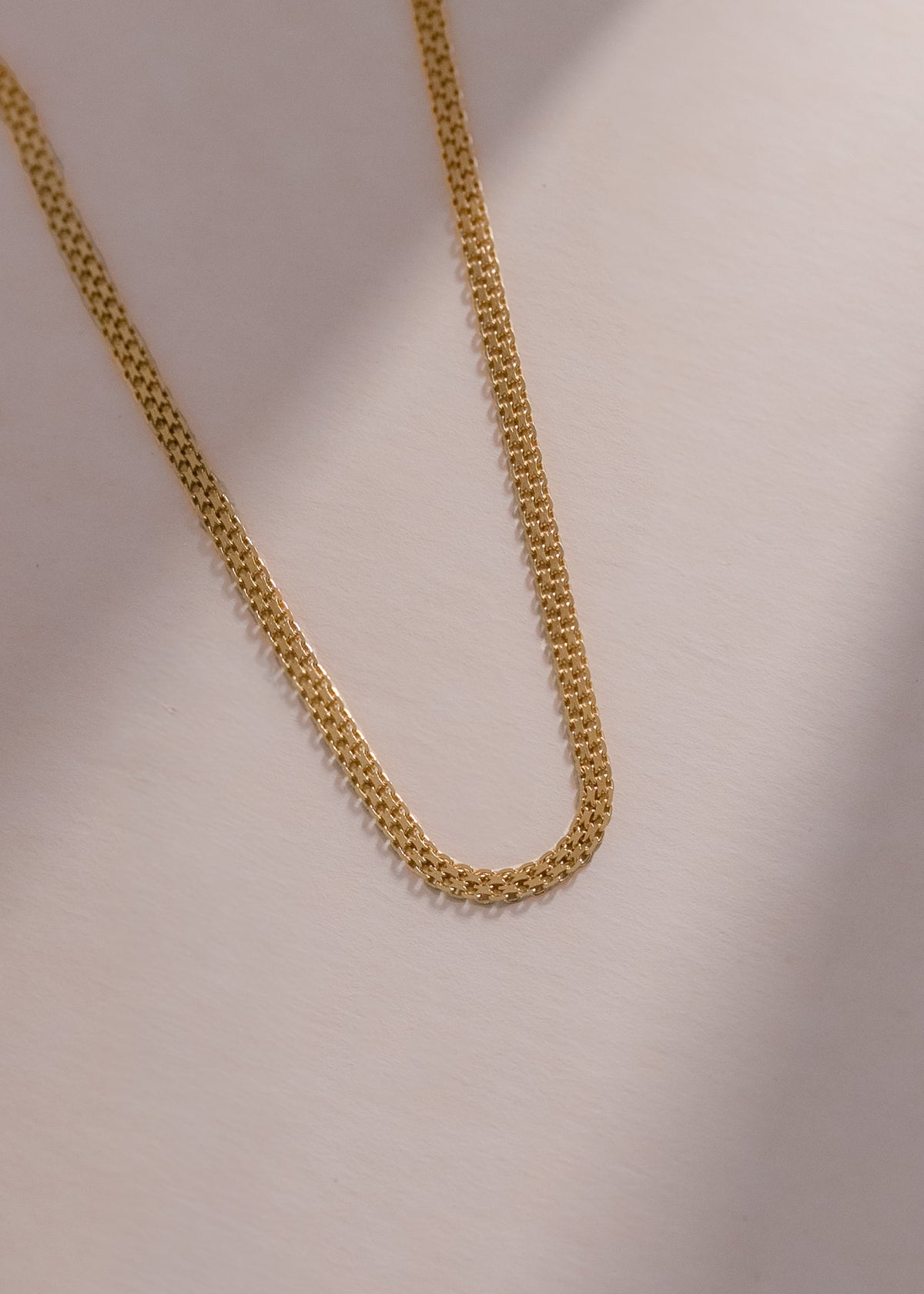 Cadena Tejido Chino En Oro Laminado 18k