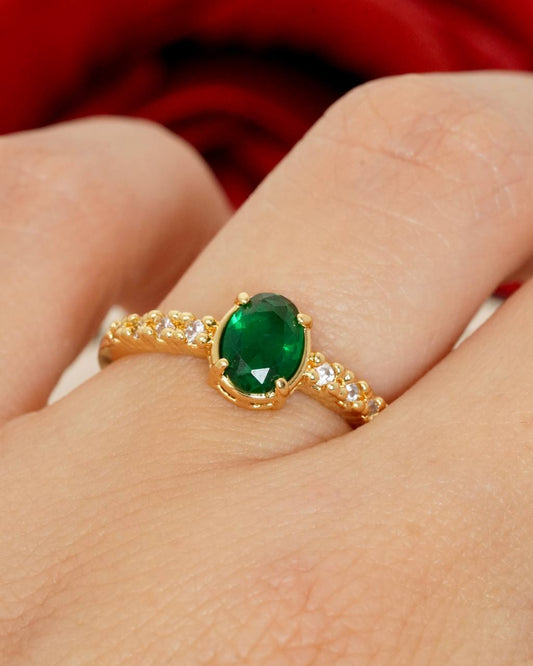 Anillo Circón Verde