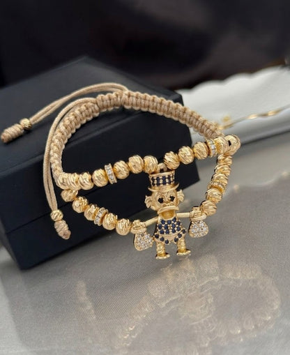 PULSERA TÍO RICO LUXURY DOBLE CARRIL EN ORO LAMINADO 18K