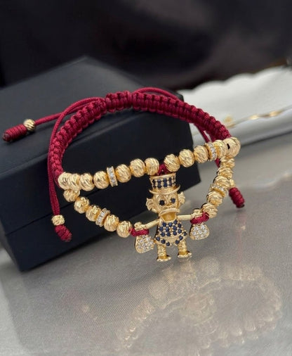PULSERA TÍO RICO LUXURY DOBLE CARRIL EN ORO LAMINADO 18K